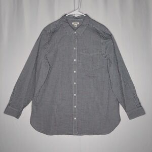 Good Threads Men Black Gingham Plaid Button Shirt XL Western Country Preppy
